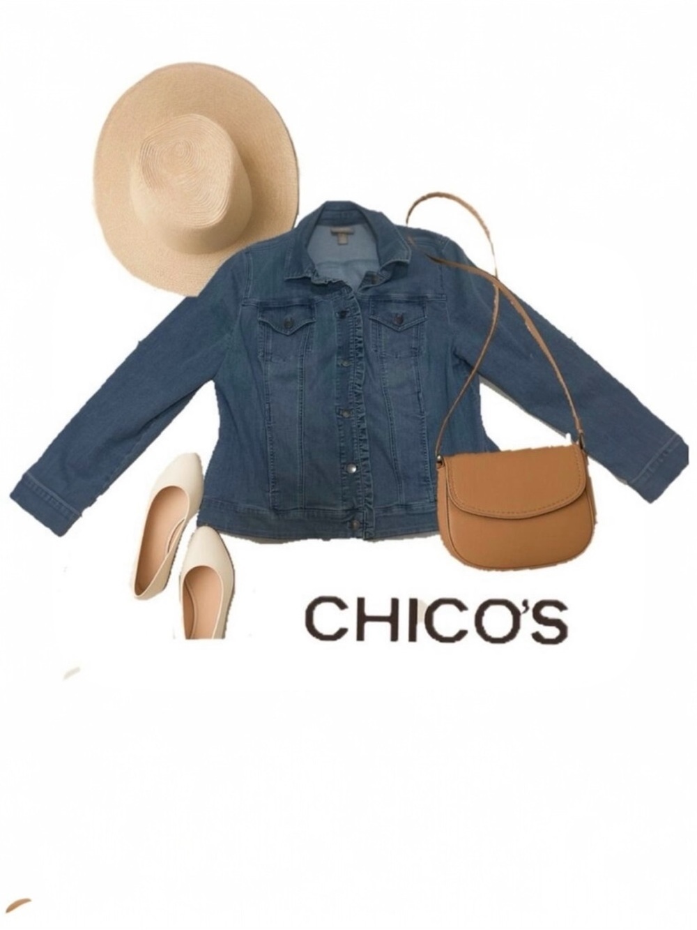 Chico’s Denim Jean Jacket Sz. 3